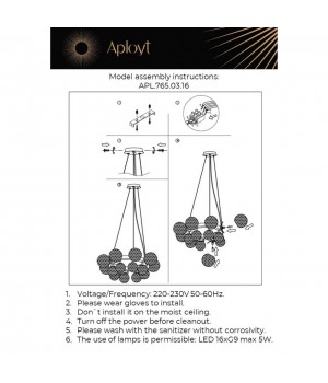 Люстра подвеснаяAploytAPL.765.03.16-foto18