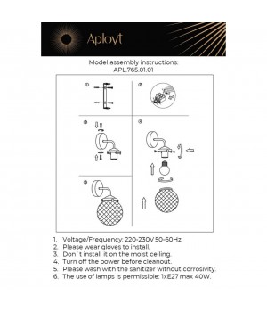 Светильник настенный (Бра)AploytAPL.765.01.01-foto16