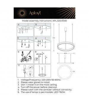 Люстра подвеснаяAploytAPL.025.03.60-foto15