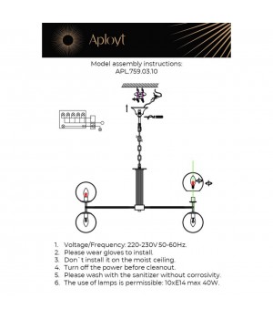 Люстра подвеснаяAploytAPL.759.03.10-foto24