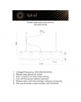 Люстра подвеснаяAploytAPL.634.03.05-foto12