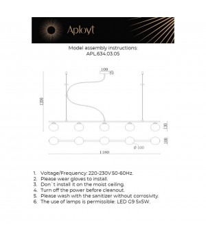 Люстра подвеснаяAploytAPL.634.03.05-foto12