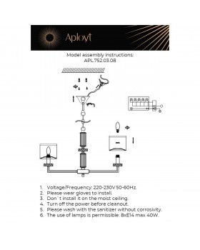 Люстра подвеснаяAploytAPL.752.03.08-foto18