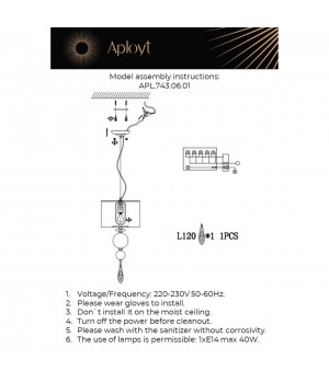 Светильник подвеснойAploytAPL.743.06.01-foto14
