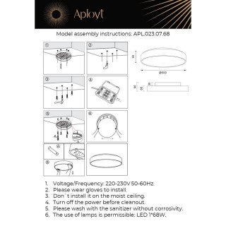 Светильник настенно-потолочныйAploytAPL.023.07.68-foto10