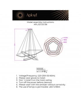 Люстра подвеснаяAploytAPL.021.03.136-foto14