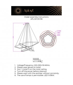 Люстра подвеснаяAploytAPL.021.03.136-foto14