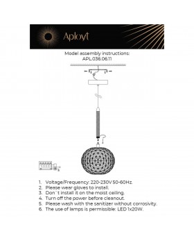 Светильник подвеснойAploytAPL.036.06.11-foto12