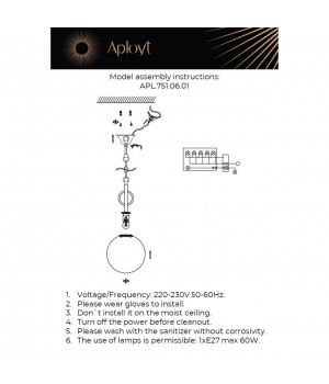 Светильник подвеснойAploytAPL.751.06.01-foto16