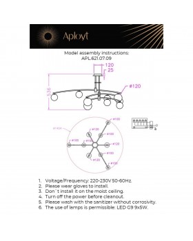 Люстра потолочнаяAploytAPL.621.07.09-foto20