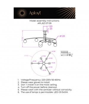 Люстра потолочнаяAploytAPL.621.07.09-foto20
