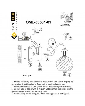 Светильник настенный (Бра)OmniluxOML-53501-01-foto3