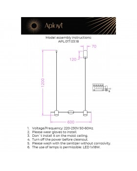 Люстра подвеснаяAploytAPL.017.03.18-foto16