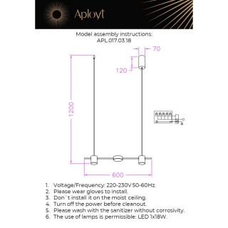 Люстра подвеснаяAploytAPL.017.03.18-foto16