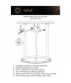 Люстра подвеснаяAploytAPL.041.13.75-foto16