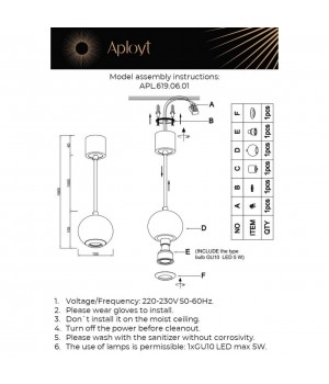 Светильник подвеснойAploytAPL.619.06.01-foto10