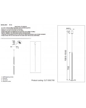 Светильник подвесной Crystal Lux CLT 035C700 BL-foto2