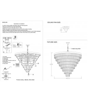Люстра Crystal Lux ABIGAIL SP22 D820 GOLD/AMBER-foto5