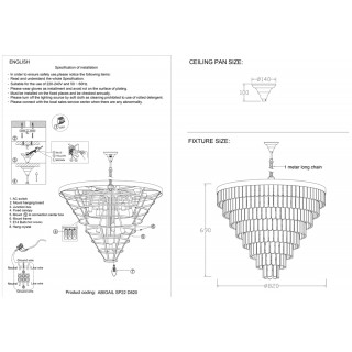 Люстра Crystal Lux ABIGAIL SP22 D820 GOLD/AMBER-foto5