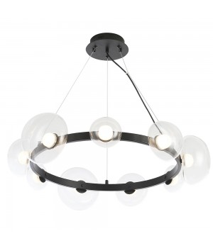 Люстра Crystal Lux BOSQUE SP9 BLACK/TRANSPARENT-foto2