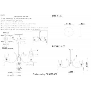 Люстра Crystal Lux RENATA SP6 SILVER-foto5