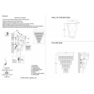 Бра Crystal Lux ABIGAIL AP3 GOLD/TRANSPARENT-foto5