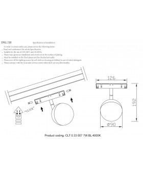 Светильник трековый магнитный Crystal Lux CLT 0.33 007 7W BL 4000K-foto3