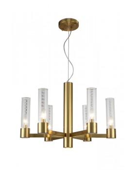 Люстра Crystal Lux OTONO SP6+1 BRASS/TRANSPARENTE-foto2