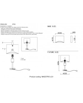 Настольные лампы Crystal Lux MAESTRO LG1 CHROME-foto3