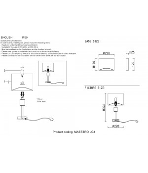 Настольные лампы Crystal Lux MAESTRO LG1 CHROME-foto3
