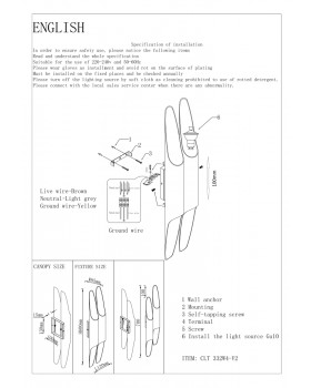 Бра Crystal Lux CLT 332W4-V2 BL-GO-foto2