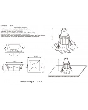 Светильник встраиваемый Crystal Lux CLT 007C1 BL-foto3