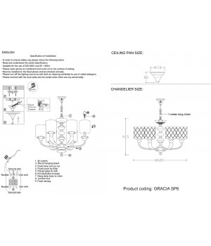 Люстра Crystal Lux GRACIA SP6 GOLD-foto5