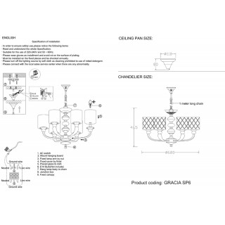 Люстра Crystal Lux GRACIA SP6 GOLD-foto5