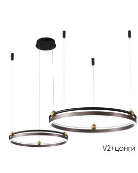 Люстра Crystal Lux FERNANDO SP123W LED COFFEE/BLACK-foto2