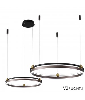 Люстра Crystal Lux FERNANDO SP123W LED COFFEE/BLACK-foto2