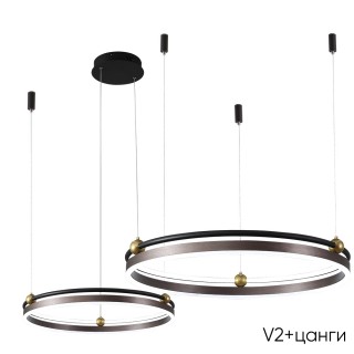 Люстра Crystal Lux FERNANDO SP123W LED COFFEE/BLACK-foto2