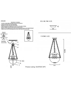 Светильник подвесной Crystal Lux GUSTAVO SP3 CHROME-foto5