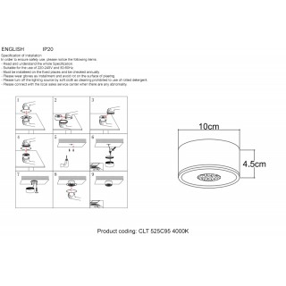 Светильник потолочный Crystal Lux CLT 525C95 GO 4000K-foto5