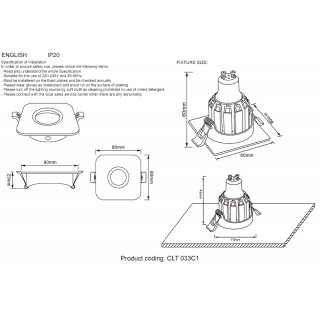 Светильник встраиваемый Crystal Lux CLT 033C1 WH-foto3