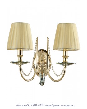 Бра Crystal Lux VICTORIA AP2 GOLD/AMBER-foto5