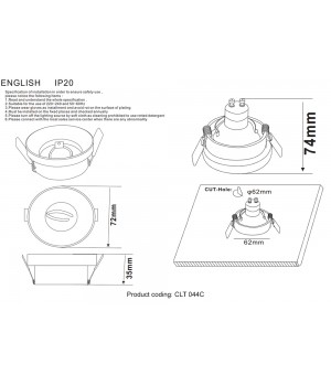 Светильник встраиваемый Crystal Lux CLT 044C WH-foto8