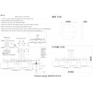 Люстра Crystal Lux SERGIO PL8+4 GOLD-foto5