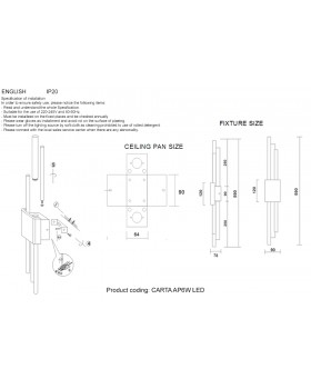 Бра Crystal Lux CARTA AP6W LED BLACK/BRASS-foto2