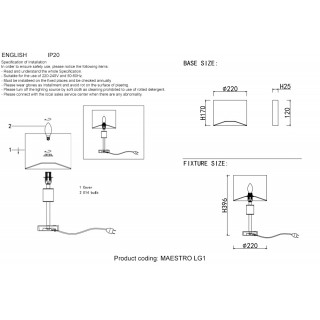 Настольные лампы Crystal Lux MAESTRO LG1 GOLD-foto4