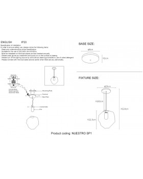 Светильник подвесной Crystal Lux NUESTRO SP1 CHROME/BROWN-foto2