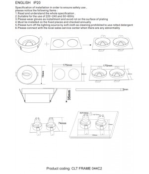 Декоративная рамка Crystal Lux CLT FRAME 044C2 WH-foto3
