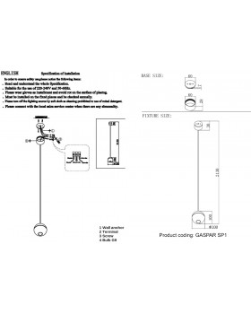 Светильник подвесной Crystal Lux GASPAR SP1 WHITE-foto5