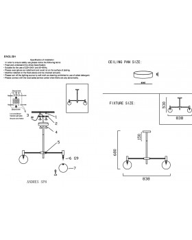 Люстра Crystal Lux ANDRES SP8 BRONZE/TRANSPARENTE-foto5