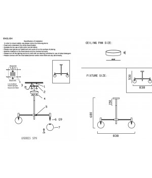 Люстра Crystal Lux ANDRES SP8 BRONZE/TRANSPARENTE-foto5